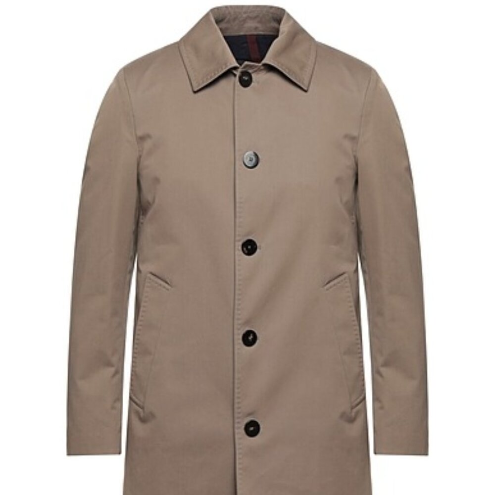 Domenico Tagliente Classic Car Coat – Taupe – Made in Italy – Size 38